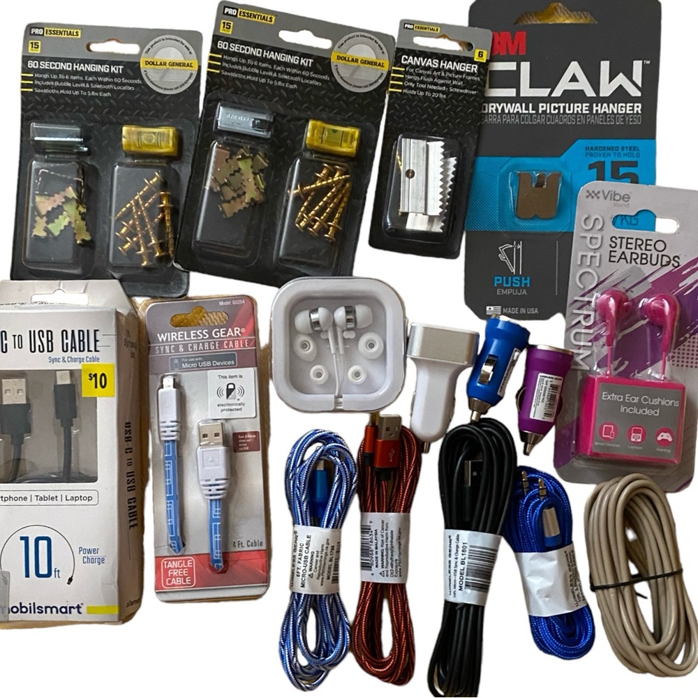 Bulk Household/office Tools charges, wall mounts, usb ports